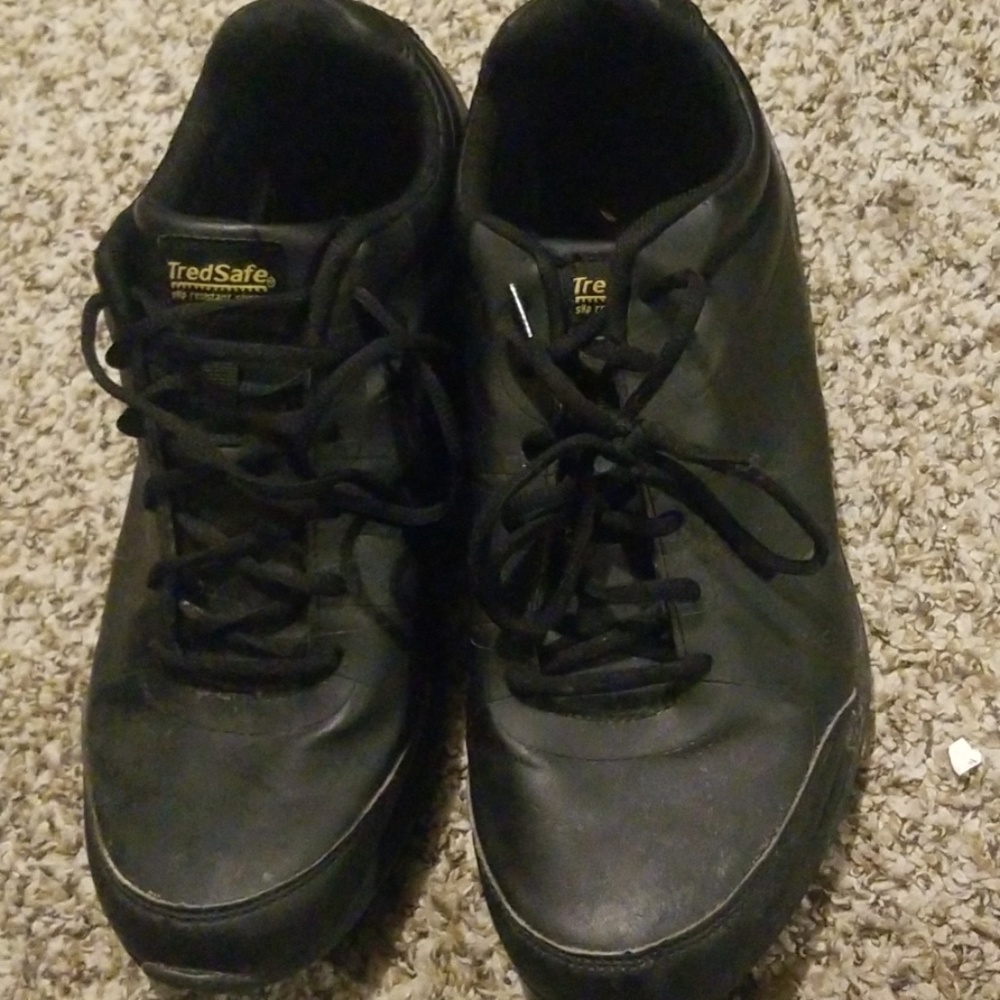 Tredsafe Slip Resistant Mens Shoes Black Size 12